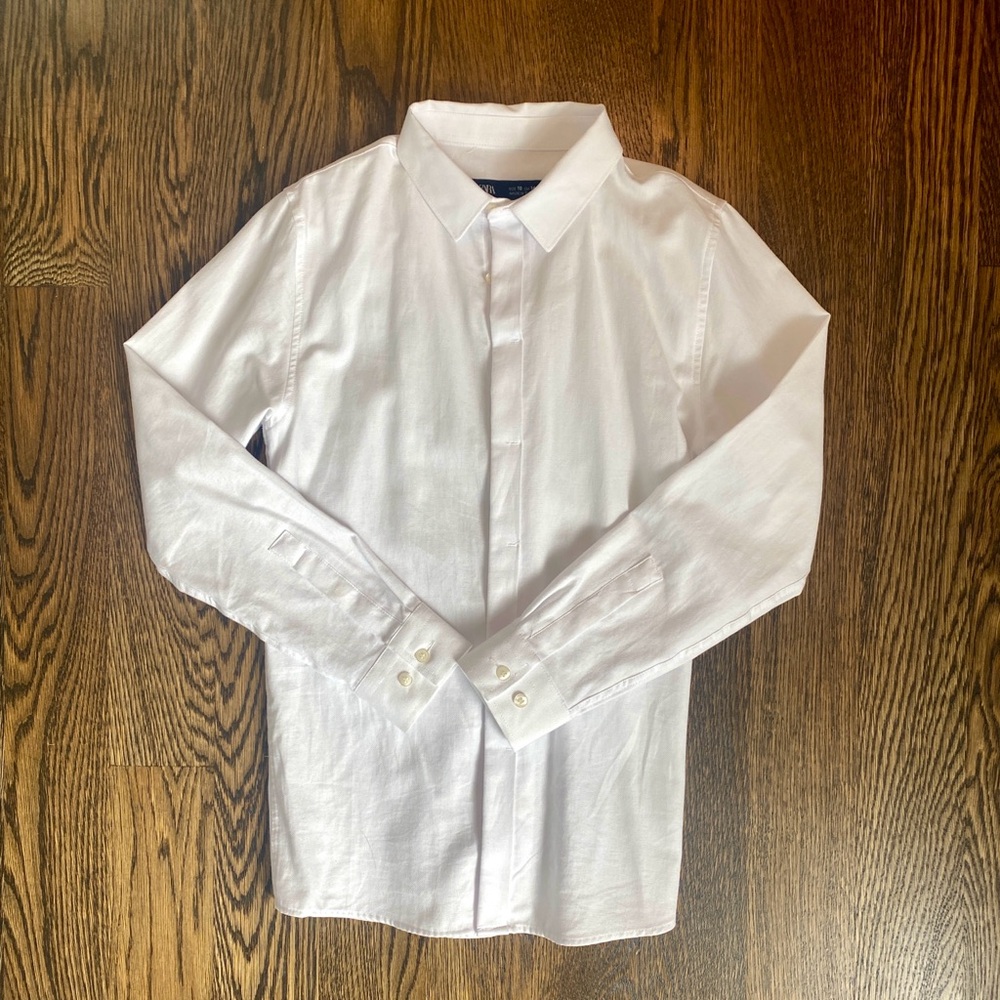 Zara White Button Down Shirt for Kids